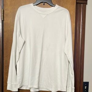 Hanes White Long Sleeve Tee Classic Comfort